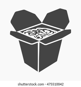 Noodles vector icon in simple style for web