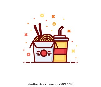 Noodles vector illustration