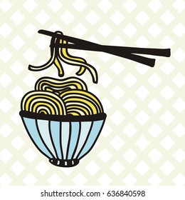 Noodles. Vector illustration.