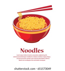 noodles. Vector, illustration