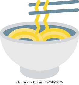 ilustración del vector de fideos en un fondo transparente. Símbolos de calidad superior. Iconos vectoriales de color de línea para el concepto y el diseño gráfico. 
