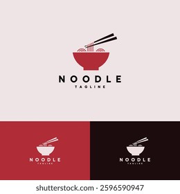 Noodles vector Logo design template