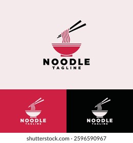 Noodles vector Logo design template