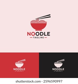 Noodles vector Logo design template
