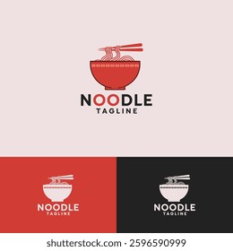 Noodles vector Logo design template