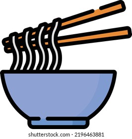 noodles vector on white background. isolated Vector icon