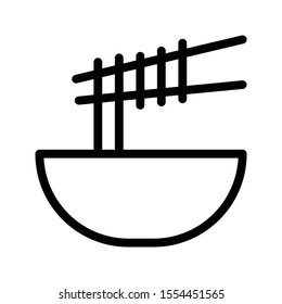 noodles vector thin line icon