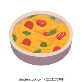 noodles with vegetables icon isolated