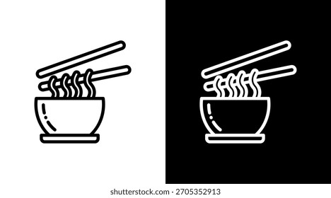 Noodles White Icon Set Design