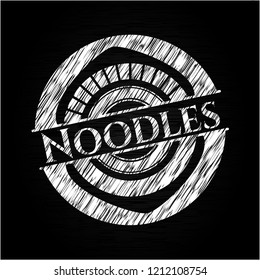 Noodles written with chalkboard texture