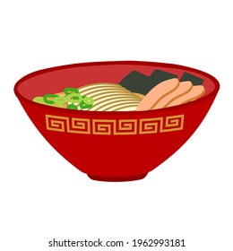 noodle.Vector illustration that is easy to edit.