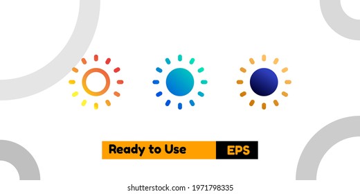 noon icon with three style gradient for poster, social media, and presentation
