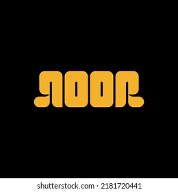 Noor ambigram logo design ideas