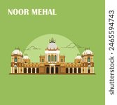 Noor Mahal Sunset Theme Vector
Detailed vector of Noor Mahal situated in Bahawalpur Pakistan