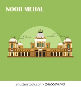 Noor Mahal Sunset Theme Vector
Detailed vector of Noor Mahal situated in Bahawalpur Pakistan