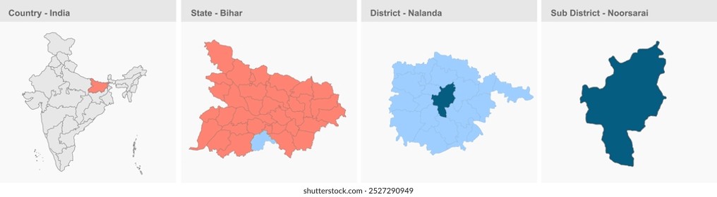 Noorsarai map (District Nalanda,State Bihar, Republic of India), Nalanda District, Bihar State, Republic of India, Government of Bihar, Indian territory, Eastern India, politics, village, tourism