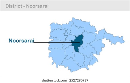 Noorsarai sub-district map, Nalanda District, Bihar State, Republic of India, Government of Bihar, Indian territory, Eastern India, politics, village, tourism