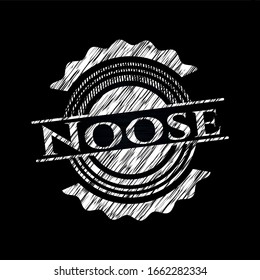 Noose chalk emblem. Vector Illustration. Detailed.