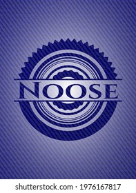 Noose with jean texture. Vector Illustration. Detailed. 