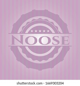 Noose pink emblem. Vector Illustration. Detailed.