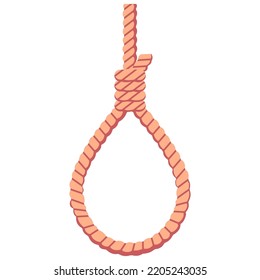 Noose vector cartoon illustration isolated on a white background.