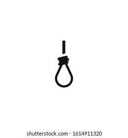 noose vector icon on white background