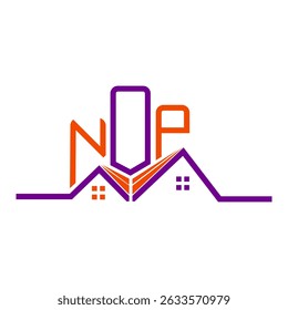 NOP Real State logo design, NOP simple and modern logo. NOP luxurious alphabet design  