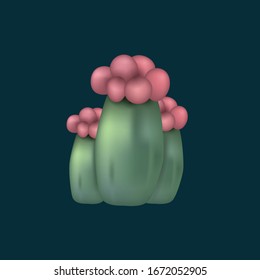 Nopal cactus vector isolated from background