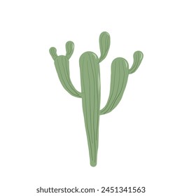 In: Nopal Mexican cacti. Kaktusisolierung auf weißem Hintergrund. Exotische Pflanze Vektorgrafik flache Illustration