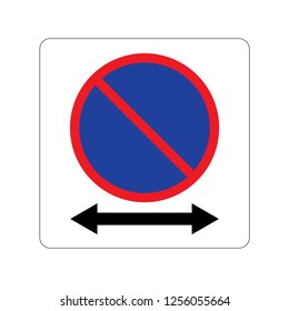 No-parking sign vector. Illustration.