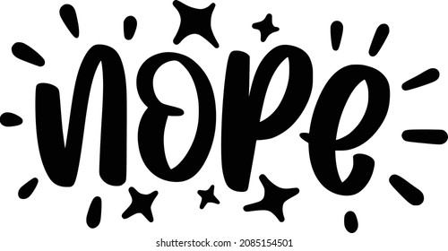 Nope Comic Book Sound Effects Onomatopoeia Decorative Word Collection Cartoon
