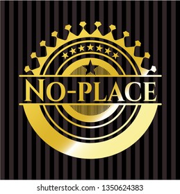 No-place golden emblem or badge