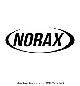 Texto vectorial NORAX, para el diseño del logotipo del casco.