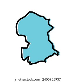 Nord administrative region of  Burkina Faso vector map 