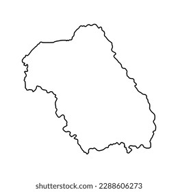 Nord Est development region map, region of Romania. Vector illustration.