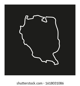nord est region map in country of haiti
