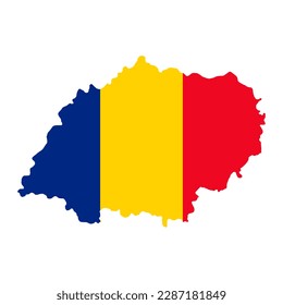 Mapa de la región de desarrollo de Nord Vest, región de Rumania. Ilustración vectorial.