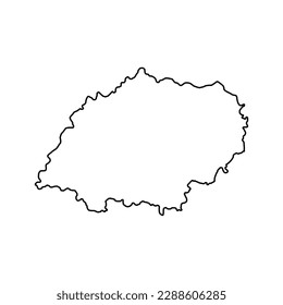 Nord Vest development region map, region of Romania. Vector illustration.