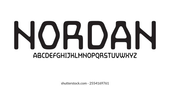 Nordan, Digital technology Minimal modern alphabet fonts. Typography minimalist urban digital neon future creative logo font. vector illustration. Future