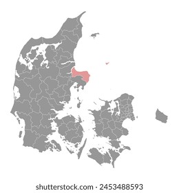 Norddjurs Municipality map, administrative division of Denmark. Vector illustration.