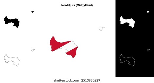 Conjunto de mapas da cidade de Norddjurs