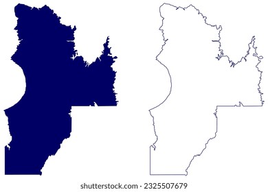 Nord-du-Quebec Administrative region (Canada, Quebec Province, North America) map vector illustration, scribble sketch Nord-du-Québec or Northern Quebec map