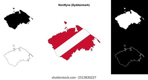 Conjunto de mapas da cidade de Nordfyns