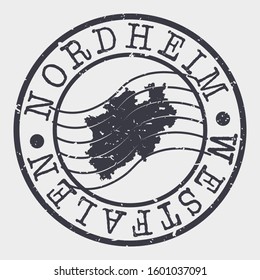 Nordheim Westfalen Germany Stamp Postal. Map Silhouette Seal. Passport Round Design. Vector Icon. Design Retro Travel.