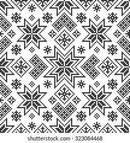 Nordic background. Christmas seamless pattern. Vector. Perfect for wallpapers, pattern fills, textile.