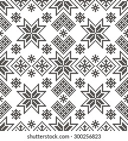 Nordic background. Vector seamless pattern.