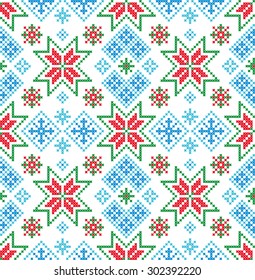 Nordic background. Vector seamless pattern.