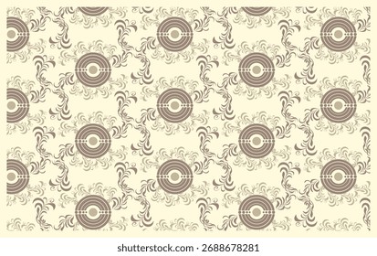 Boho nórdico padrão mínimo sem costura apresentando arte botânica suave em tons beges. Aconchegante e terroso vibração, perfeito para design têxtil, tecido, almofada, tapete, roupas, ou elegante decoração de casa.