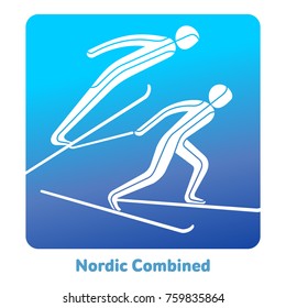 Nordic Combined Icon Olympic Species Events Stock Vector (Royalty Free ...