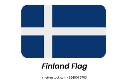 Nordic Cross: Simplified Finnish Flag Icon